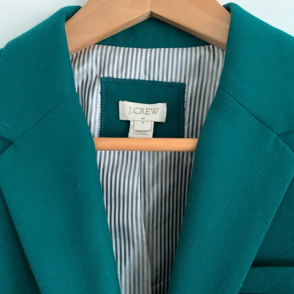J Crew  hunter green blazer with gold buttons - Picture 2 of 3